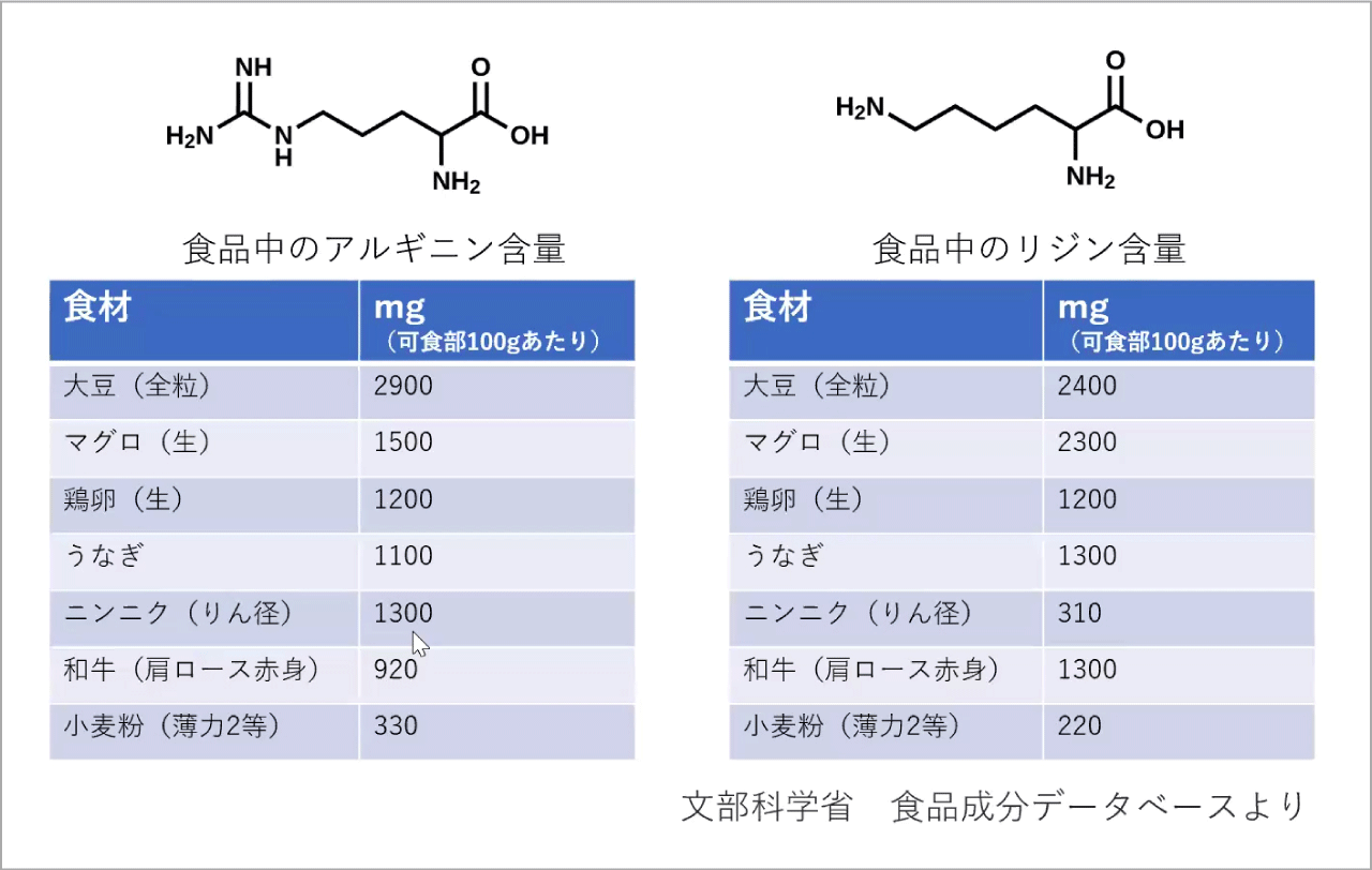 アルギニンとリジン