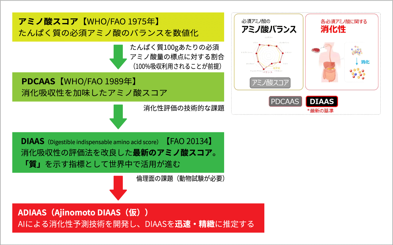 たんぱく質の「質」評価の変遷